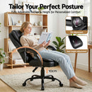 Artiss Massage Office Chair Executive Computer Gaming Chairs Black PU Leather-5