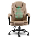 Artiss Massage Office Chair Executive Computer Gaming Chairs Brown PU Leather Espresso-3