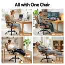 Artiss Massage Office Chair Executive Computer Gaming Chairs Brown PU Leather Espresso-6