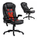 Artiss 8 Point Massage Office Chair Heated Seat Recliner PU Black-1