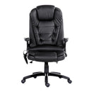 Artiss 8 Point Massage Office Chair Heated Seat Recliner PU Black-3
