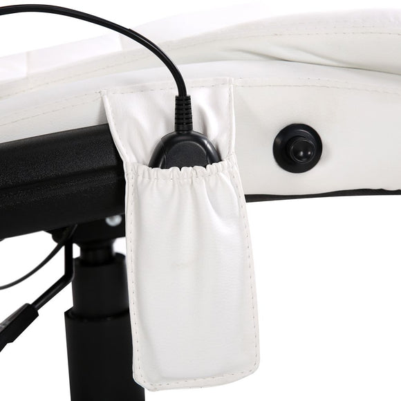 Artiss 8 Point Massage Office Chair Heated Seat Recliner PU White