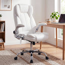 Artiss 8 Point Massage Office Chair PU Leather White-10