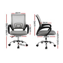 Artiss Mesh Office Chair Mid Back Grey-2