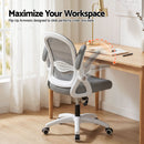 Artiss Mesh Office Chair Mid Back Grey-7