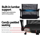 Artiss Mesh Office Chair Mid Back Black-4