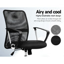 Artiss Mesh Office Chair Mid Back Black-5