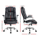 Artiss Executive Office Chair Leather Tilt Black-7