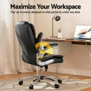 Artiss Executive Office Chair Leather Tilt Black-7