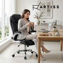 Artiss Executive Office Chair Leather Tilt Black-9