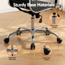 Artiss Office Chair Conference Chairs PU Leather Mid Back Black-7