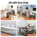 Artiss Office Chair Conference Chairs PU Leather Mid Back White-8