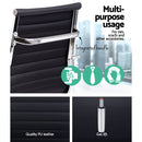 Artiss Office Chair Conference Chairs PU Leather High Back Black-6