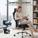 Artiss Ergonomic Office Chair Footrest Black-8