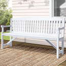 Gardeon 5FT Outdoor Garden Bench Wooden 3 Seat Chair Patio Furniture White-8