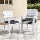 Gardeon 4PC Outdoor Dining Chairs Stackable Aluminum Lounge Chair Patio Furniture-1
