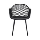 Gardeon 4PC Outdoor Dining Chairs PP Lounge Chair Patio Furniture Garden Black-3