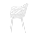 Gardeon 4PC Outdoor Dining Chairs PP Lounge Chair Patio Furniture Garden White-4