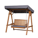 Gardeon Swing Chair Wooden Garden Bench Canopy 2 Seater Outdoor Furniture-1