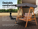 Gardeon Swing Chair Wooden Garden Bench Canopy 2 Seater Outdoor Furniture-7