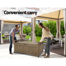 Gardeon Outdoor Storage Bench Box Wooden Garden Toy Tool Sheds Patio Furniture Brown-7