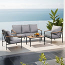 Gardeon 5 Seater Outdoor Sofa Set 4PCS Table Chair Garden Bench Patio Furniture-1
