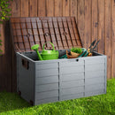 Gardeon Outdoor Storage Box 290L Lockable Organiser Garden Deck Shed Tool Brown-8