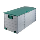 Gardeon Outdoor Storage Box 290L Lockable Organiser Garden Deck Shed Tool Green-4