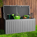 Gardeon Outdoor Storage Box 270L Container Lockable Garden Bench Tool Shed Grey-8
