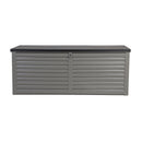Gardeon Outdoor Storage Box 390L Container Lockable Garden Bench Tools Toy Shed Black-3