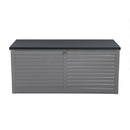 Gardeon Outdoor Storage Box 490L Container Lockable Garden Bench Tools Toy Shed Black-3
