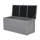 Gardeon Outdoor Storage Box 490L Container Lockable Garden Bench Tools Toy Shed Black-8