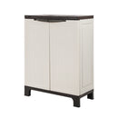 Gardeon Outdoor Storage Cabinet Box 92cm Lockable Cupboard Sheds Adjustable Rattan Beige-3