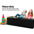 Artiss Storage Ottoman Blanket Box 140cm Leather Black-5