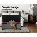 Artiss Storage Ottoman Blanket Box 97cm Linen Grey-6