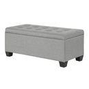 Artiss Storage Ottoman Blanket Box 97cm Linen Light Grey-1