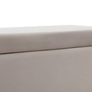 Artiss Storage Ottoman Blanket Box Table 97cm Velvet Taupe-3