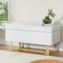 Artiss Storage Ottoman Blanket Box Criss-cross Linen White-7