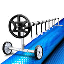 Aquabuddy Pool Cover 500 Micron 10x4m Blue Swimming Pool Solar Blanket 4m Roller-1