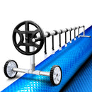 Aquabuddy Pool Cover 500 Micron 10x4m Blue Swimming Pool Solar Blanket 4m Roller-1