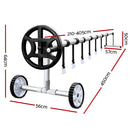 Aquabuddy Pool Cover 500 Micron 10x4m Blue Swimming Pool Solar Blanket 4m Roller-2