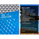 Aquabuddy Pool Cover 500 Micron 10.5x4.2m Silver Swimming Pool Solar Blanket 5.5m Roller-5