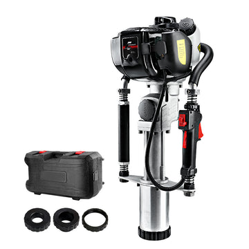 Giantz Petrol Post Driver 38CC 4-Stroke Rammer Pile Star Picket Fence Hole Black