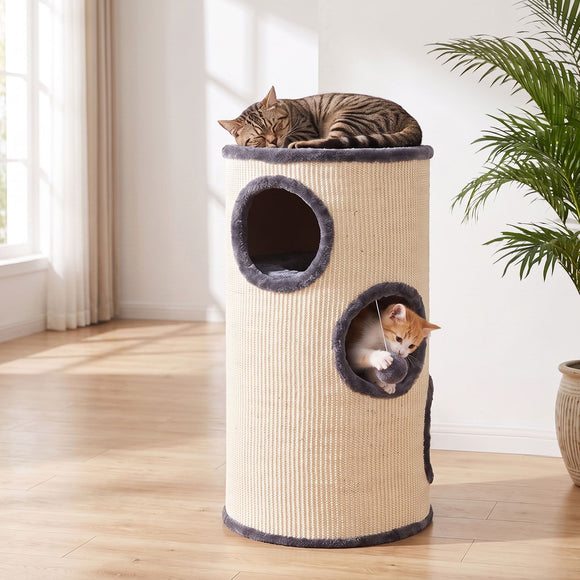 i.Pet Cat Tree 70cm Scratching Post Tower Scratcher Trees Wood Condo House Toys
