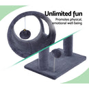 i.Pet Cat Tree 53cm Scratching Post Tower Scratcher Wood Condo House Trees Grey-7