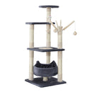 i.Pet Cat Tree 110cm Tower Scratching Post Scratcher Wood Condo House Bed Toys-1