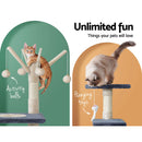 i.Pet Cat Tree 110cm Tower Scratching Post Scratcher Wood Condo House Bed Toys-4
