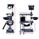 i.Pet Cat Tree 141cm Tower Scratching Post Scratcher Condo Wood House Bed Grey-2