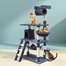 i.Pet Cat Tree 141cm Tower Scratching Post Scratcher Condo Wood House Bed Grey-8