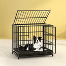 i.Pet Dog Cage Crate Large Puppy Cat Anti-Bite Pet Kennel Wheels w/Tray Metal-7
